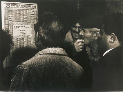 Am Rossio II, Lotterieleser, 1990, 45 x 60 cm 