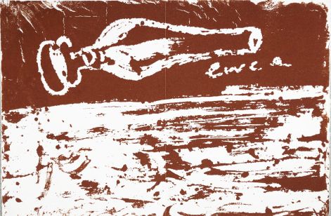 Das Thomas Evangelium, 2000, 12 Serigraphien mit rotem Sand, 80 x 120 cm 