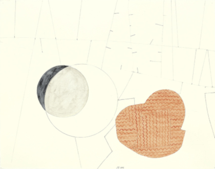 Strahlende Unwirklichkeit, 2016, 100 Poets, José Angel Valente, Tusche, Aquarell,Bleistift auf Papier, 60 x 78 cm