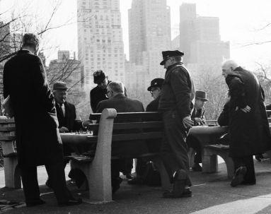 New York, Schachspieler im Central Park, 1963 