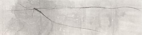 2014, Öl und Tusche auf Papier, 32,5 x 135 cm